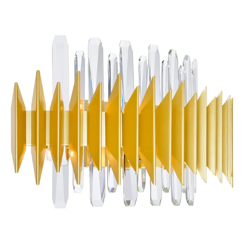Cityscape Vanity Lights Satin Gold 7 Lights — Modern Lights LED Wall Lights 40.0W 