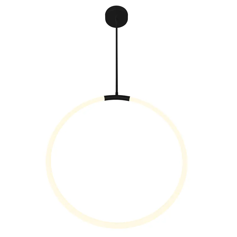 Hoops Chandeliers 24in Black LED — Modern Lights LED Pendant Lights 22.0W 