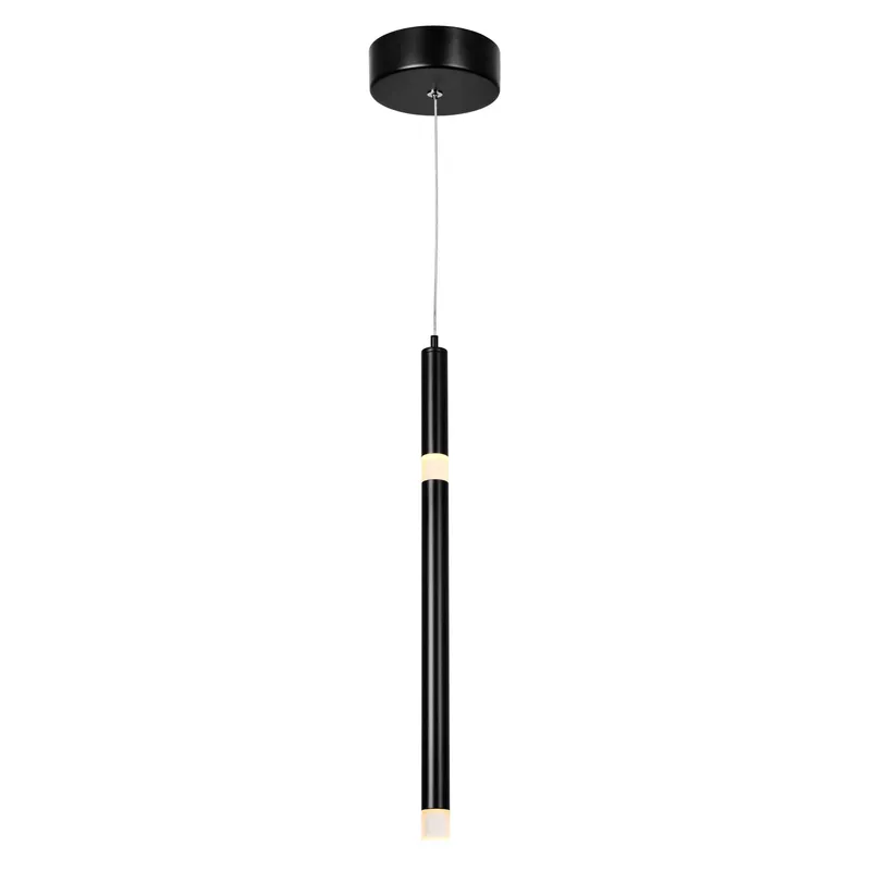 Flute Pendants Black Metal LED 5.5 Watts — Modern Lights LED Pendant Lights 5.5W 