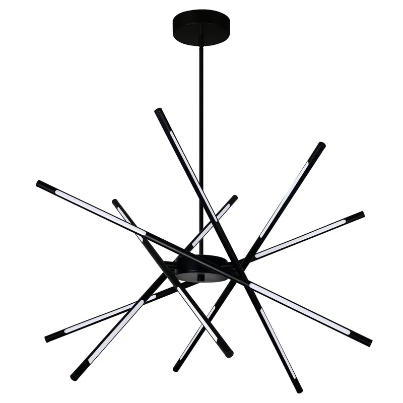 Oskil Chandeliers Black Finish LED 31in — Modern Lights LED Pendant Lights 20.0W 