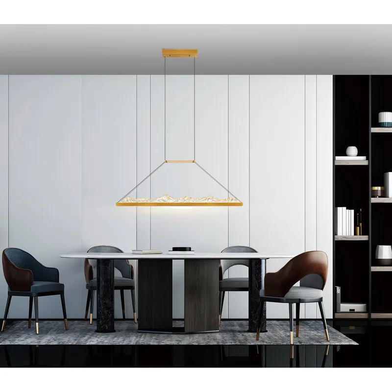Himalayas Chandeliers Brass Finish LED 48in — Modern Lights LED Pendant Lights 25.0W 