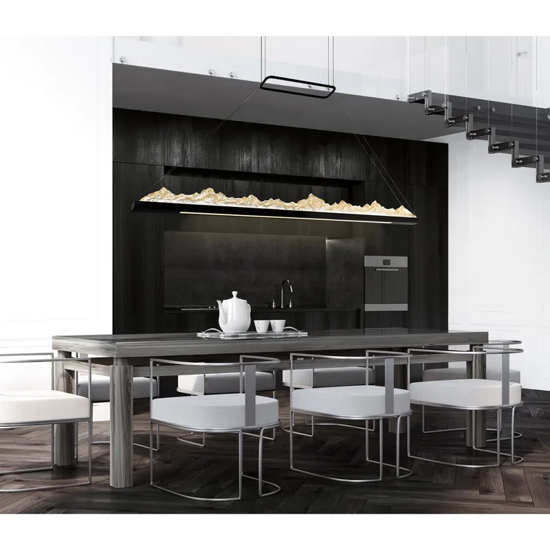 Himalayas Chandeliers 62 Inch Black LED — Modern Lights LED Pendant Lights 38.0W 3000K