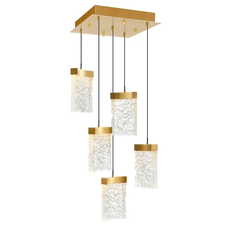 Lava Pendants Integrated LED Brass Glass — Modern Lights LED Pendant Lights 55.0W 