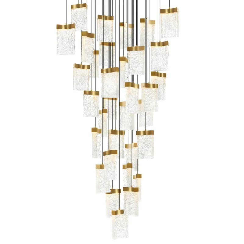 Lava Chandeliers Brass Integrated LED 36in — Modern Lights LED Pendant Lights 390.0W 