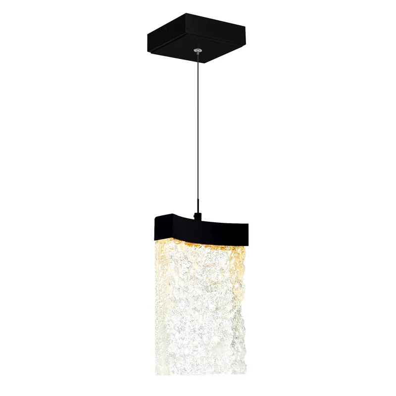 Lava Pendants Integrated 6in Black LED — Modern Lights LED Pendant Lights 10.0W 