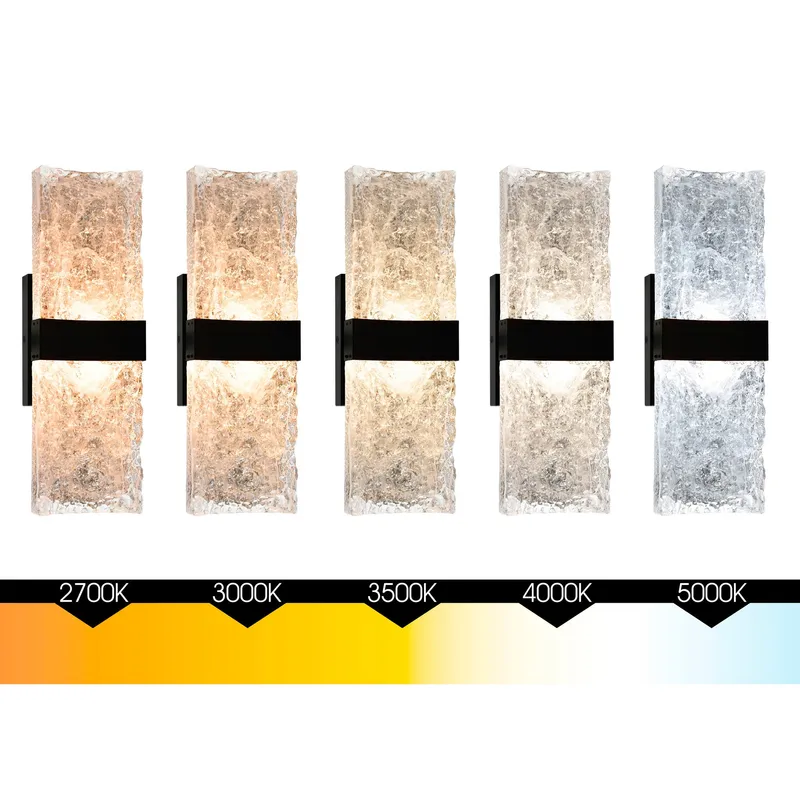 Lava Wall Lights 20in Black Handcrafted Glass — Modern Lights LED Wall Lights 20.0W 