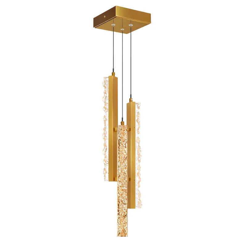 Stagger Pendants Brass LED 6in Handcrafted — Modern Lights LED Pendant Lights 30.0W 