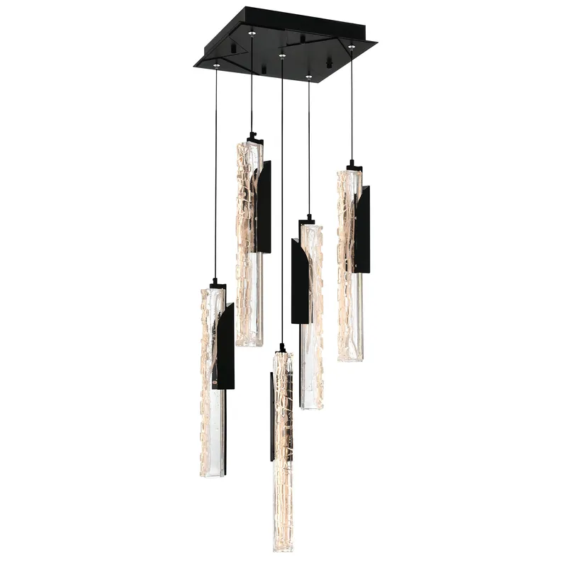 Valira Pendants Black LED 12in Glass — Modern Lights LED Pendant Lights 50.0W 