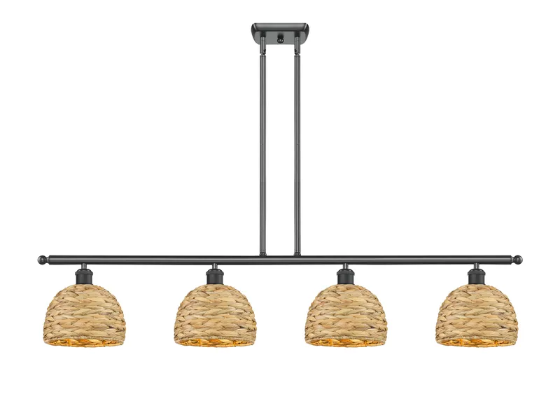 Ballston Island Light Woven Rattan Cast Brass — Modern Lights LED Linear Lights  