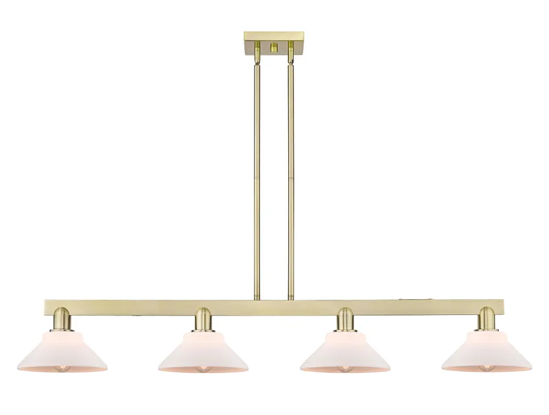 Arcadia Island Light Cast Brass Glass Steel — Modern Lights LED Linear Lights  