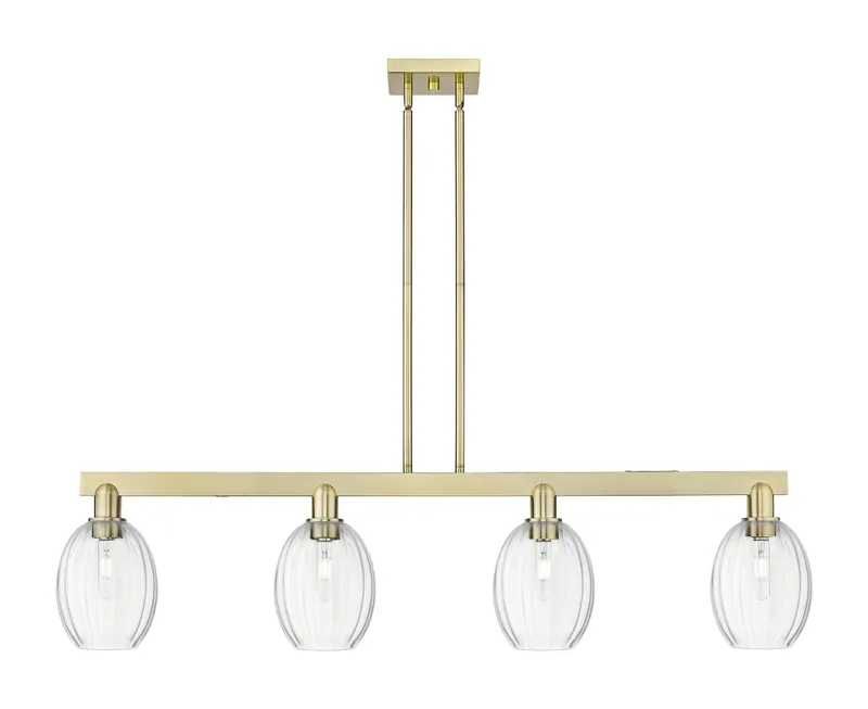 Arcadia Island Light Cast Brass Steel Glass — Modern Lights LED Linear Lights  