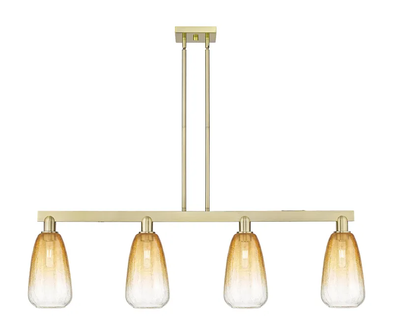 Arcadia Island Light Glass Brass Steel — Modern Lights LED Linear Lights  