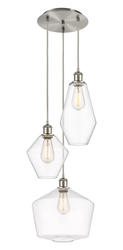 Ballston Multi Pendant 3 Light Brass Glass — Modern Lights LED Pendant Lights  