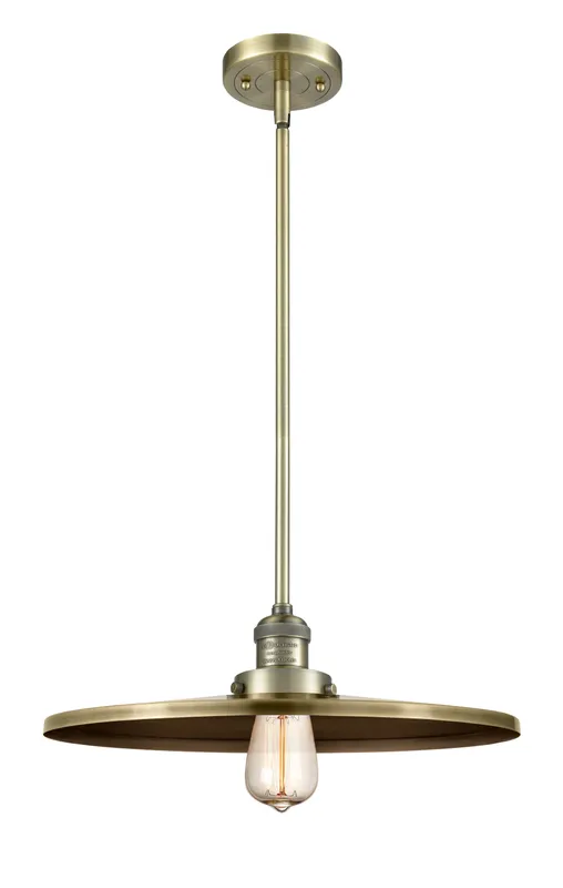 Franklin Restoration Mini Pendant 16 Antique Brass — Modern Lights LED Pendant Lights  