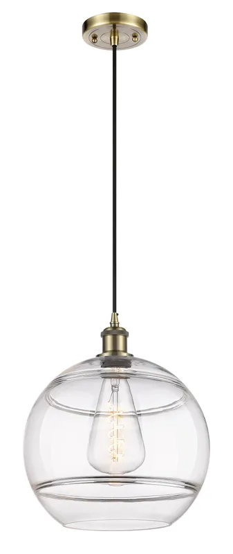 Ballston Mini Pendant Antique Brass Glass — Modern Lights LED Pendant Lights  