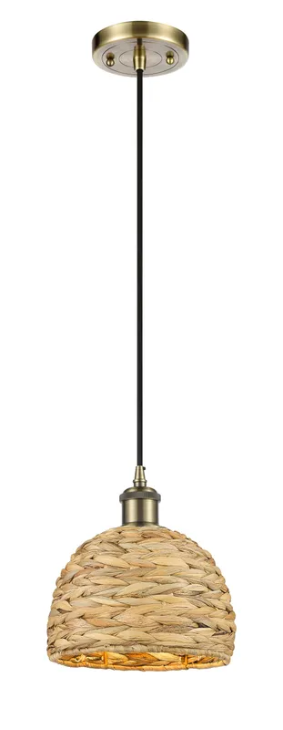 Ballston Mini Pendant Antique Brass Woven — Modern Lights LED Pendant Lights  