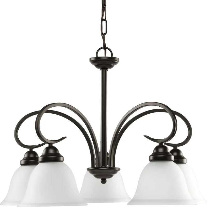 Five-Light Chandelier Etched Glass Down — Progress Lighting LED Landscape Lights  