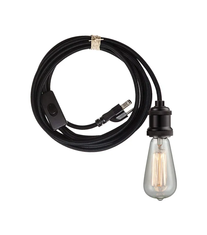 Custom Cord Textured Cord Matte Black Steel — Modern Lights LED General Lighting  