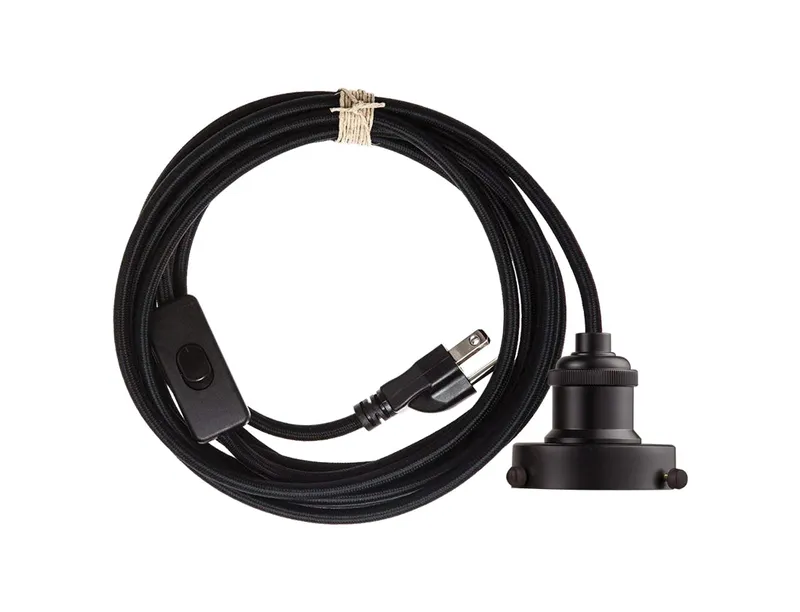 Custom Cord Socket Matte Black Brass — Modern Lights LED General Lighting  