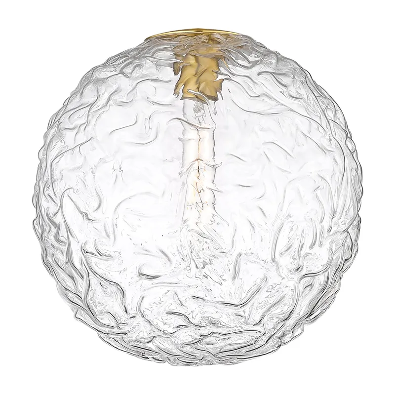 Barrington Glass Brushed Brass Finish Globe — Modern Lights LED Pendant Lights  
