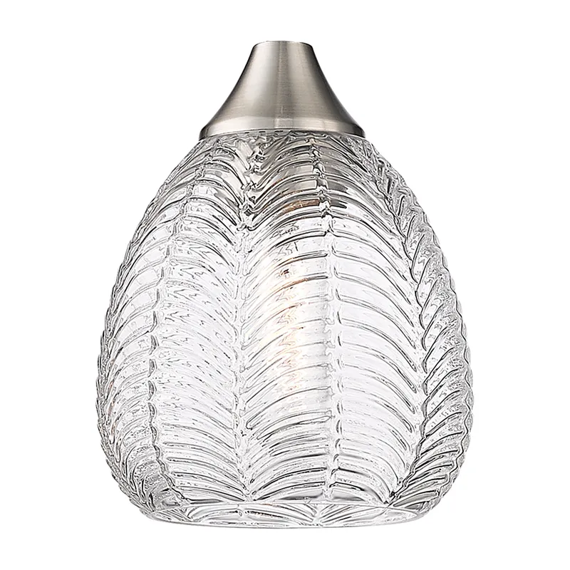 Berkshire Glass Clear Steel Modern Contempo — Modern Lights LED Pendant Lights  