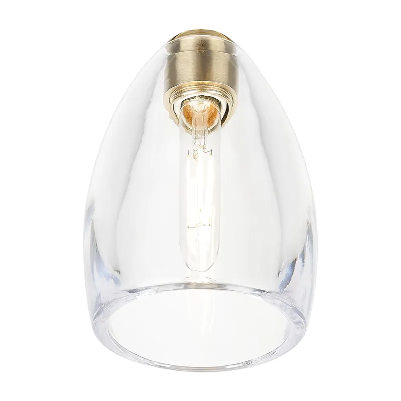 Downtown Urban Glass Brass 6in Diameter — Modern Lights LED Pendant Lights  
