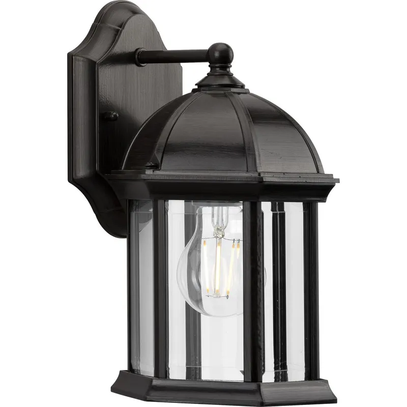 Dillard Collection One-Light Clear Glass Outdoor Wall Lantern P560321 — Progress Lighting LED Wall Lights  