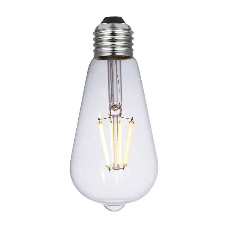 Clear Light Bulb Glass ST64 LED 6 Watts — Modern Lights LED Wall Lights 6.0W 2700K