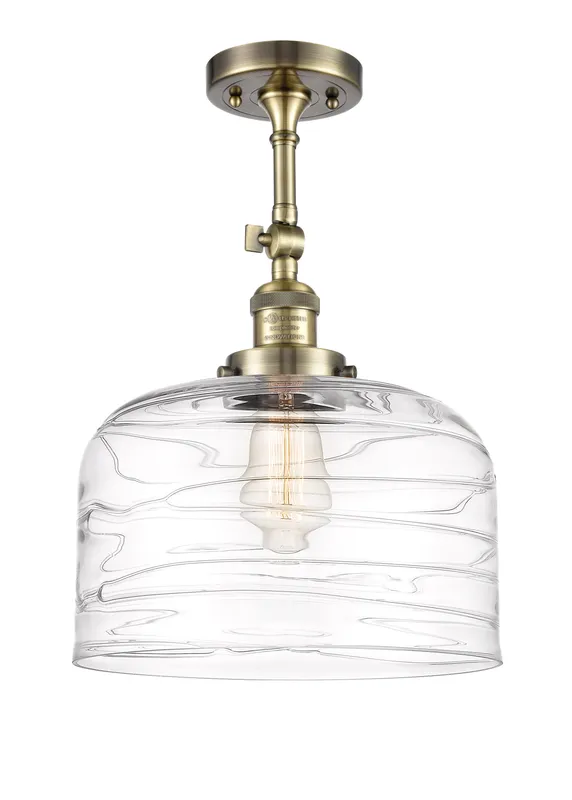 Franklin Semi-Flush Mount Brushed Steel Brass — Modern Lights LED Ceiling Lights  