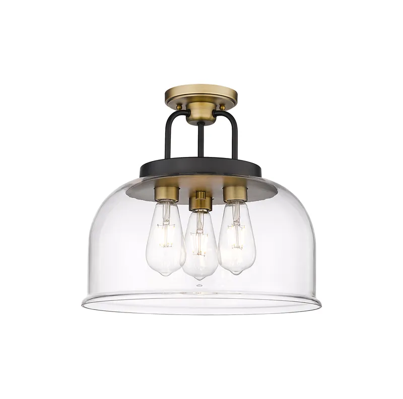 Downtown Semi-Flush Mount Black Satin Nickel — Modern Lights LED Ceiling Lights  