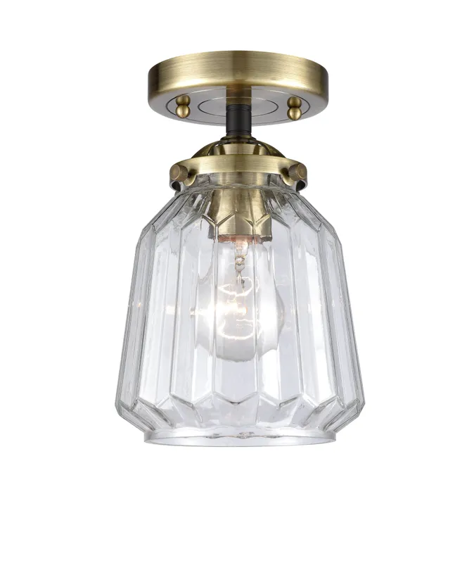 Nouveau Semi-Flush Mount Brushed Satin Nickel — Modern Lights LED Ceiling Lights  