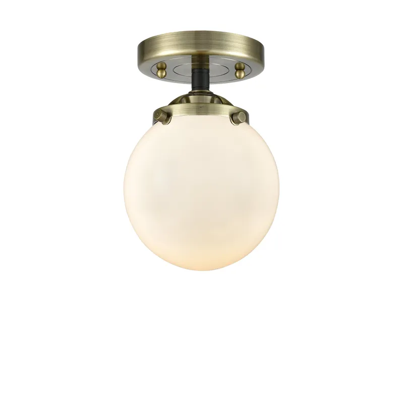 Nouveau Semi-Flush Mount Satin Nickel Brass — Modern Lights LED Ceiling Lights  