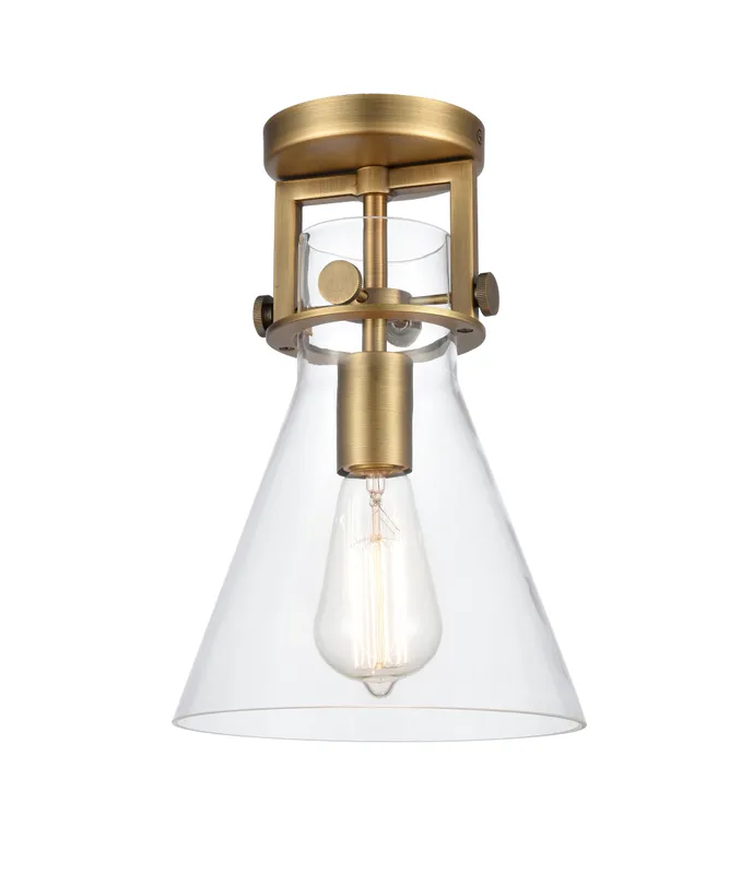 Downtown Semi-Flush Mount Satin Nickel 8 Inch — Modern Lights LED Ceiling Lights  