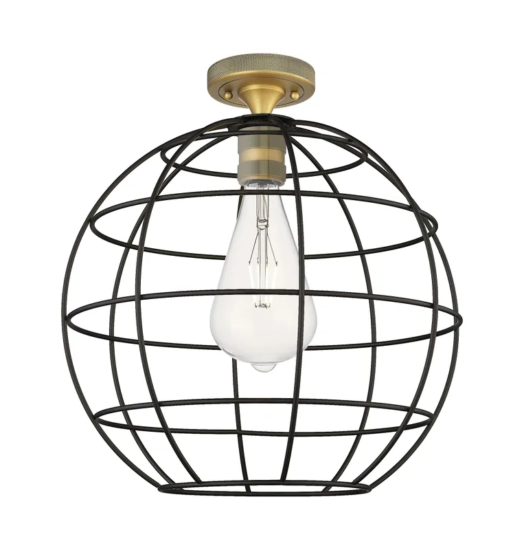 Downtown Flush Mount Satin Nickel Glass — Modern Lights LED Ceiling Lights  