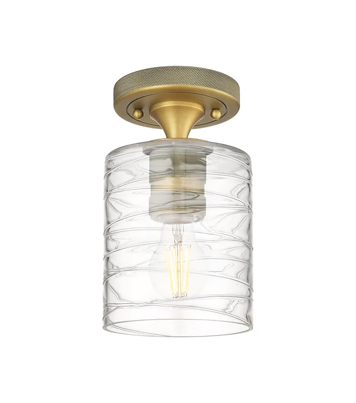 Downtown Flush Mount Satin Nickel Cast Brass — Modern Lights LED Ceiling Lights  