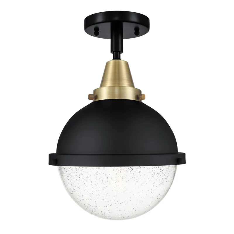 Caden Semi-Flush Mount Glass Steel 9 Inch — Modern Lights LED Ceiling Lights  