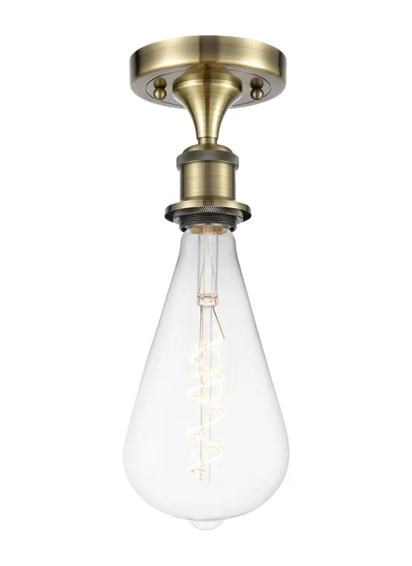 Ballston Semi-Flush Mount Cast Brass Chrome — Modern Lights LED Ceiling Lights  