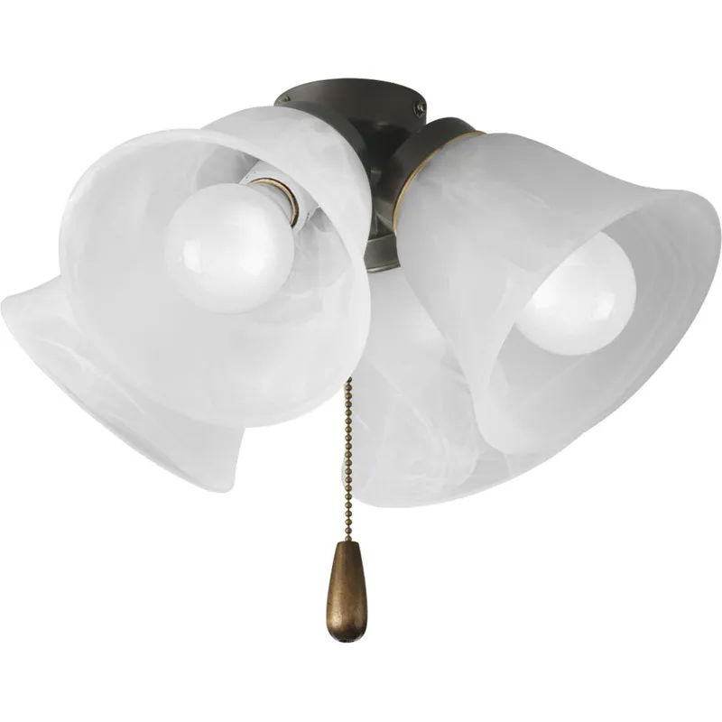 AirPro Collection Four-Light Ceiling Fan Light — Progress Lighting LED Post Top Lights  