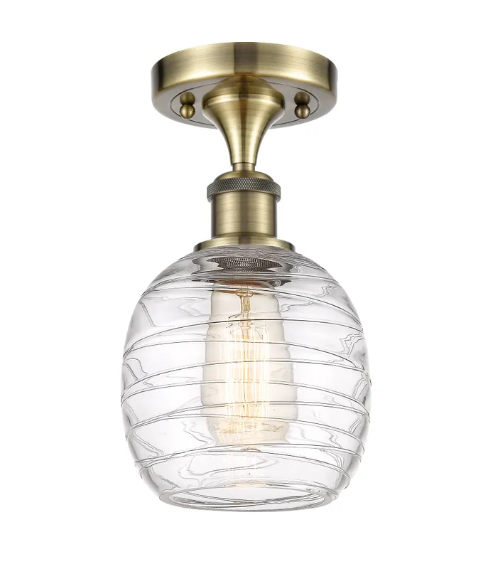 Ballston Semi-Flush Mount White Chrome — Modern Lights LED Ceiling Lights  