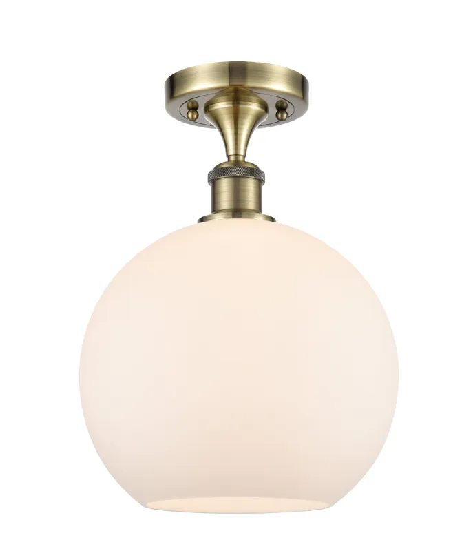 Ballston Semi-Flush Mount White Chrome Finish — Modern Lights LED Ceiling Lights  