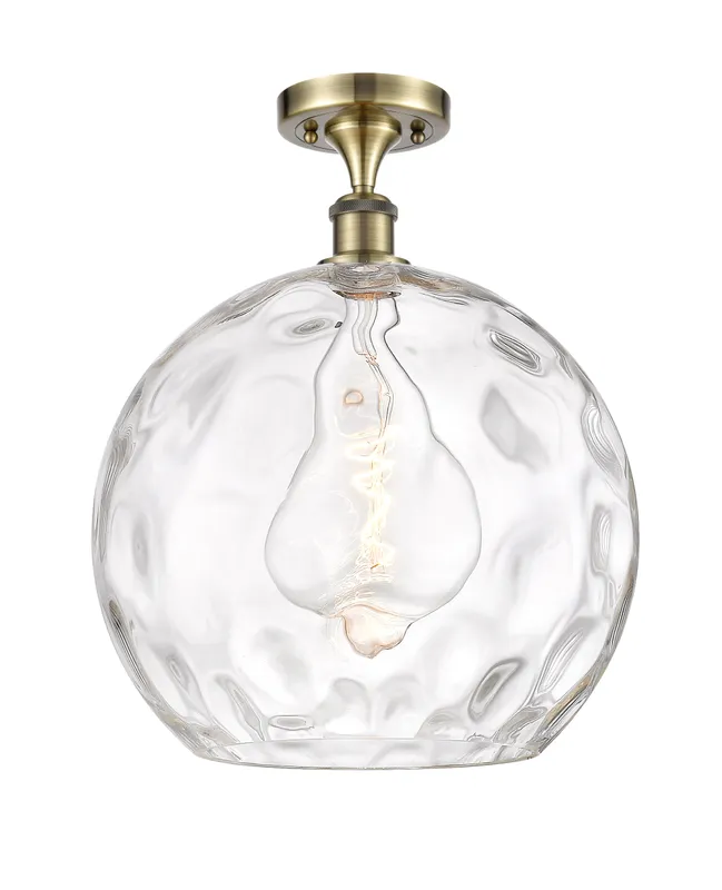 Ballston Semi-Flush Mount White Water Glass — Modern Lights LED Ceiling Lights  