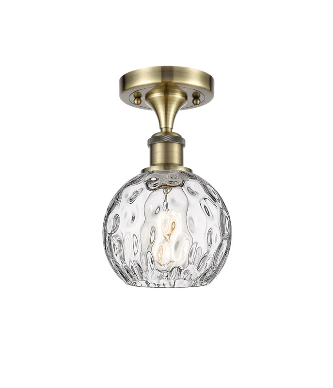 Ballston Semi-Flush Mount Clear Water Glass — Modern Lights LED Ceiling Lights  