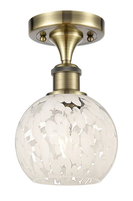Ballston Semi-Flush Mount White Polished — Modern Lights LED Ceiling Lights  