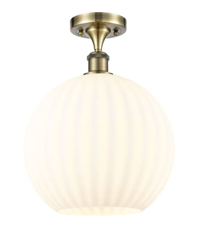 Ballston Semi-Flush Mount White Venetian — Modern Lights LED Ceiling Lights  