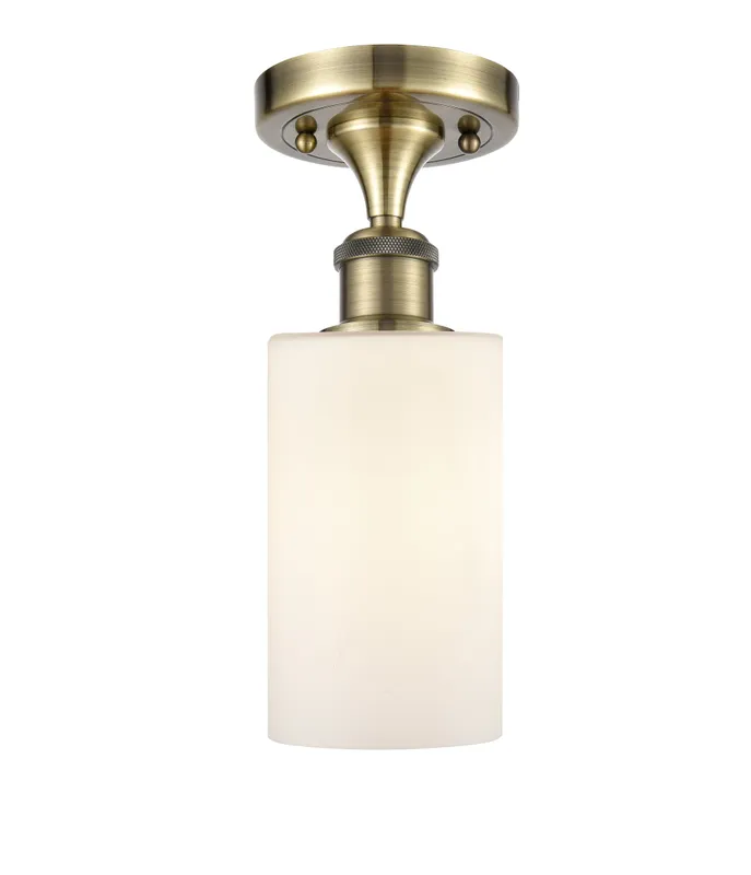 Ballston Semi-Flush Mount White Glass Chrome — Modern Lights LED Ceiling Lights  