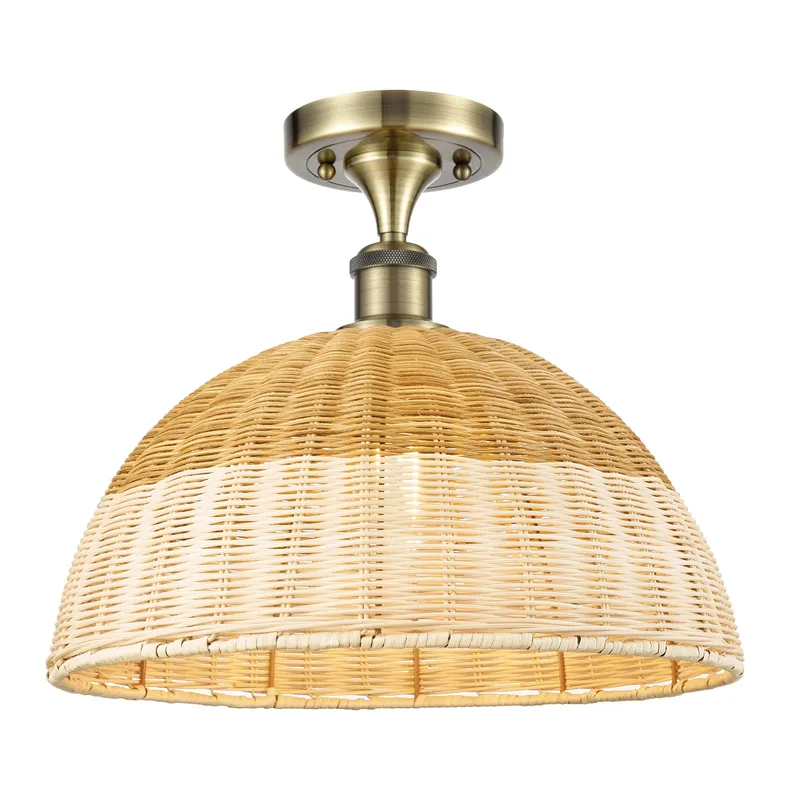 Ballston Semi-Flush Mount Satin Nickel Brass — Modern Lights LED Ceiling Lights  
