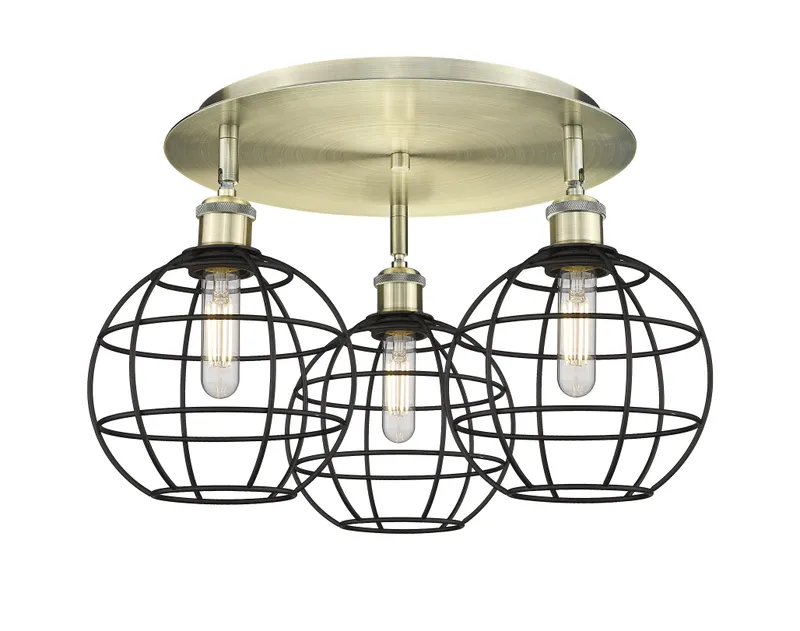 Ballston Semi-Flush Mount Satin Nickel Cast Brass — Modern Lights LED Ceiling Lights  