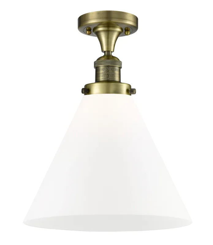Franklin Semi-Flush Mount 12 Inch Brass — Modern Lights LED Ceiling Lights  