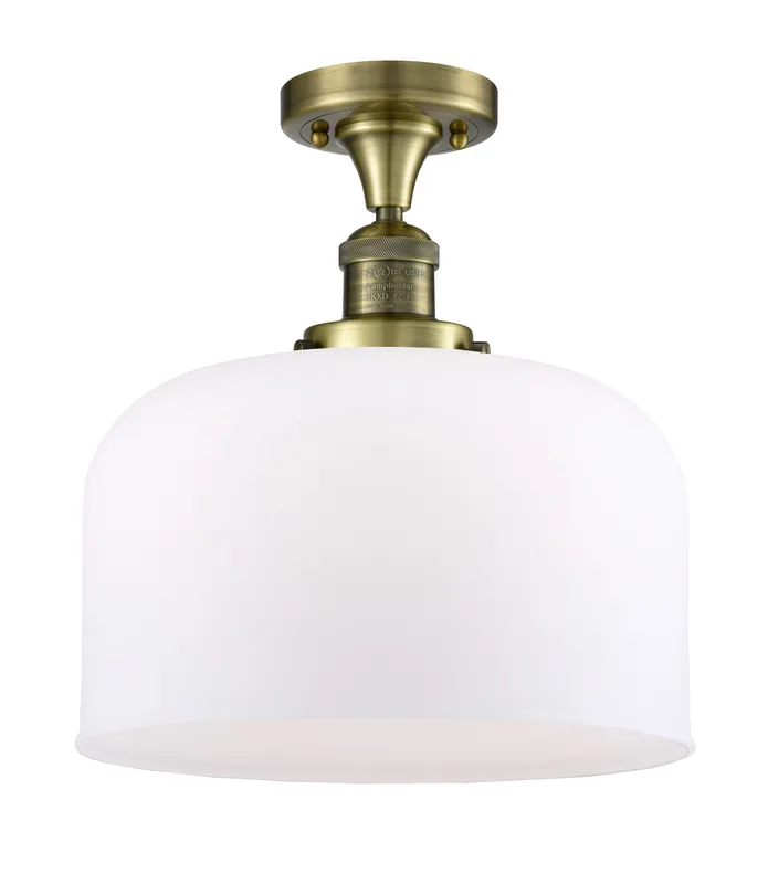 Franklin Semi-Flush Mount 12 Inch Nickel — Modern Lights LED Ceiling Lights  