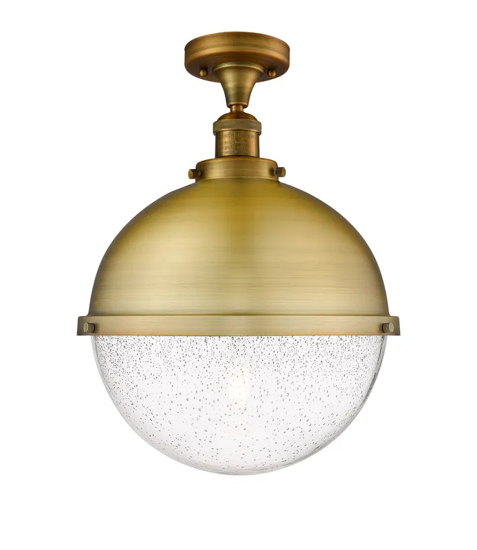 Franklin Semi-Flush Mount Cast Brass Glass — Modern Lights LED Ceiling Lights  